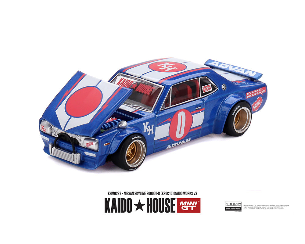 (PRE-ORDER) Kaido House x Mini GT 1:64 Nissan Skyline 2000GT-R (KPGC10) Kaido Works V3 – Limited Edition KHMG287