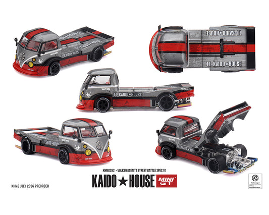 (PRE-ORDER) Kaido House x Mini GT 1:64 Volkswagen T1 Street Battle Spec V1 KHMG292 Sealed Box *Chance of a Chase*
