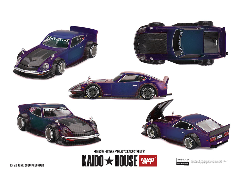 (PRE-ORDER) Kaido House x Mini GT 1:64 Nissan Fairlady Z Kaido Street V1 – Limited Edition KHMG297