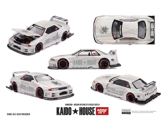 (PRE-ORDER) Kaido House x Mini GT 1:64 Nissan Skyline GT-R (R32) SERI V1 KHMG306 Sealed Box *Chance of a Chase*