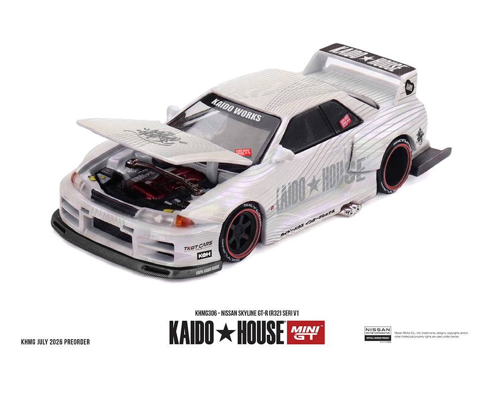 (PRE-ORDER) Kaido House x Mini GT 1:64 Nissan Skyline GT-R (R32) SERI V1 KHMG306 Sealed Box *Chance of a Chase*