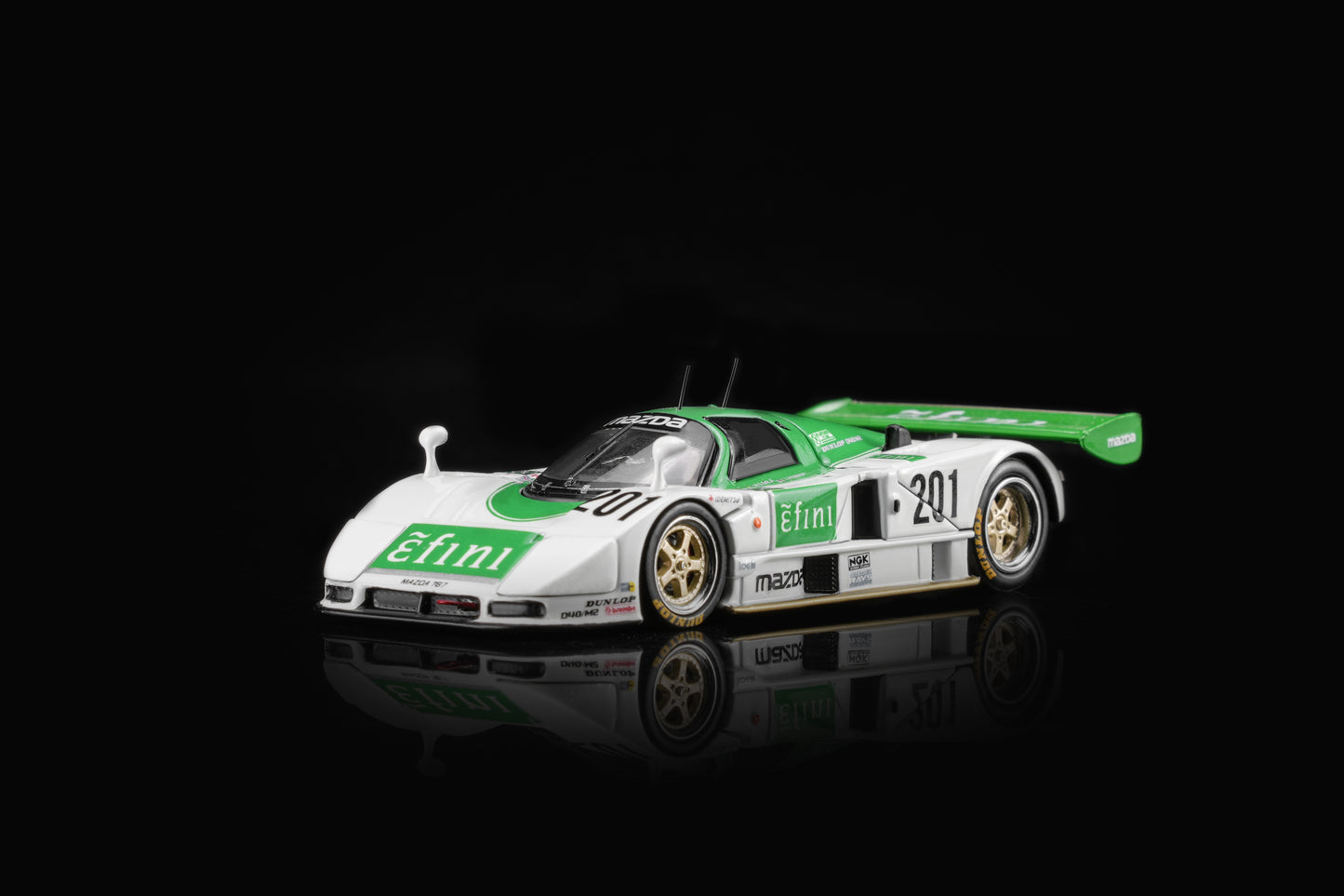 (PRE-ORDER) Motorhelix 1:64 Mazda 787B #201 Green/White M60112