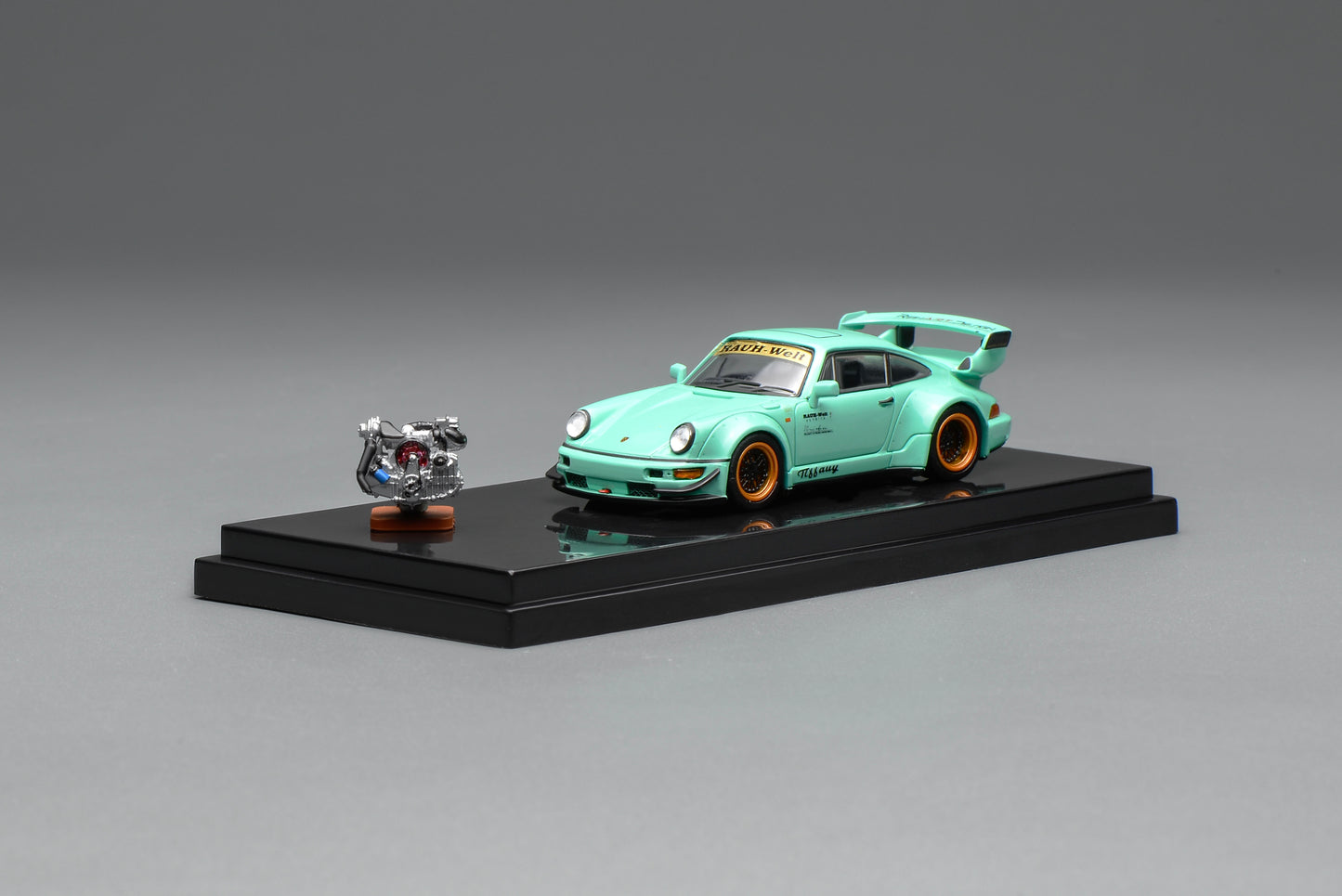 (PRE-ORDER) MOTORHELIX 1:64 RWB 964 Tiffany with magnetic air-cooled engine M62105 *CHASE CARS ARE RANDOMLY PACKED*
