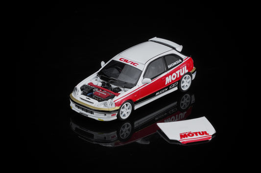 (PRE-ORDER) MOTORHELIX 1:64 Honda Civic TYPE R (EK9) Customized Motul Livery M65018