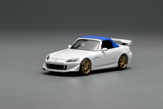 (PRE-ORDER) Motorhelix 1:64 Honda S2000 TYPE S Platinum White Pearl M65108