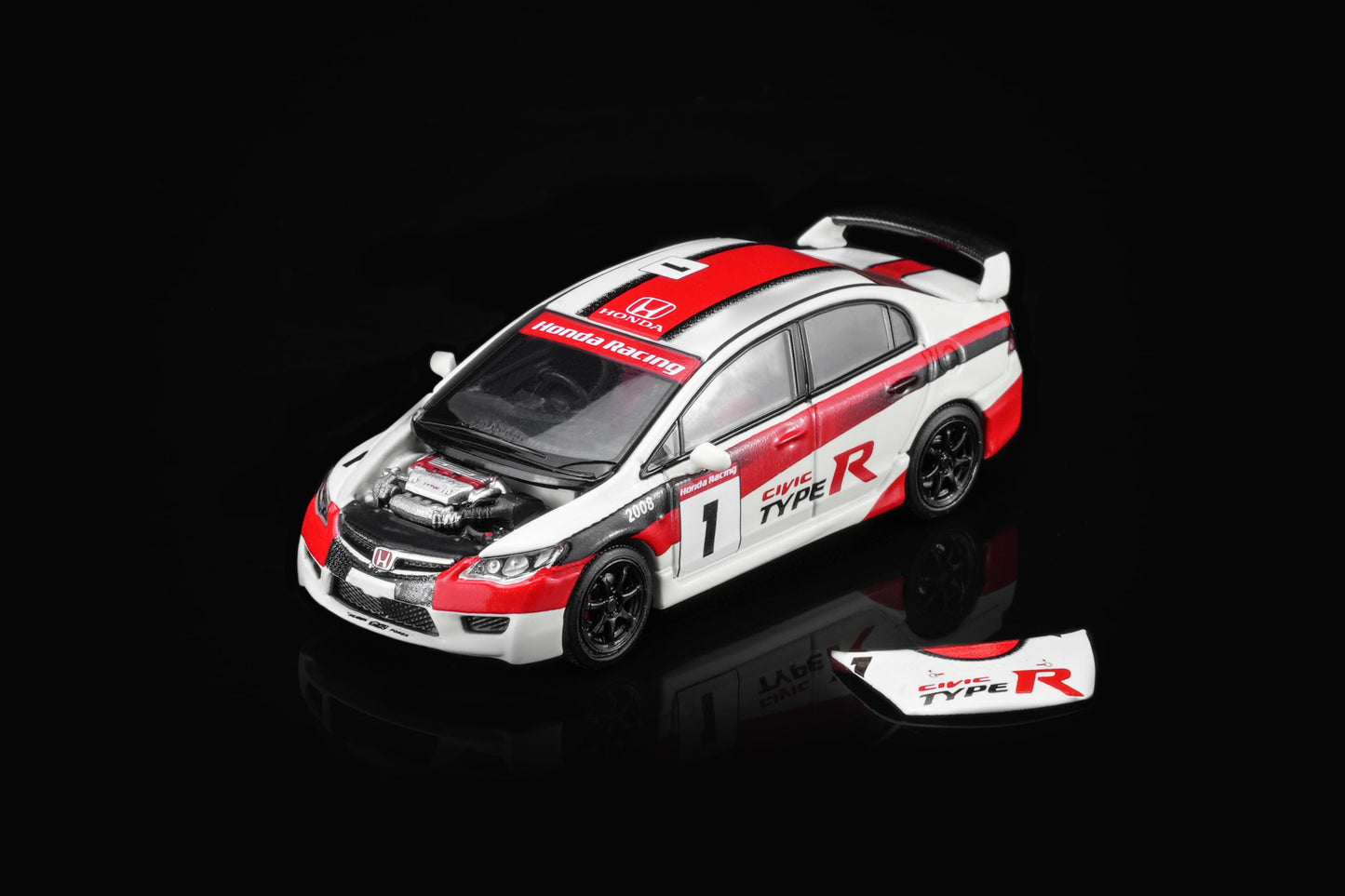 (PRE-ORDER) MOTORHELIX 1:64 Honda Civic TYPE R (FD2) #1 2012 Japan One Make Race M65421