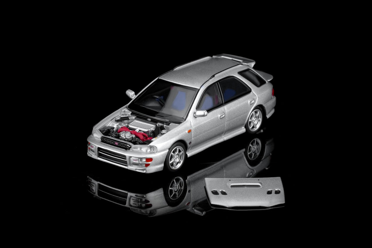 (PRE-ORDER) MOTORHELIX 1:64 SUBARU Impreza Wagon WRX STi Ver VI - Arctic Silver Metallic M67103