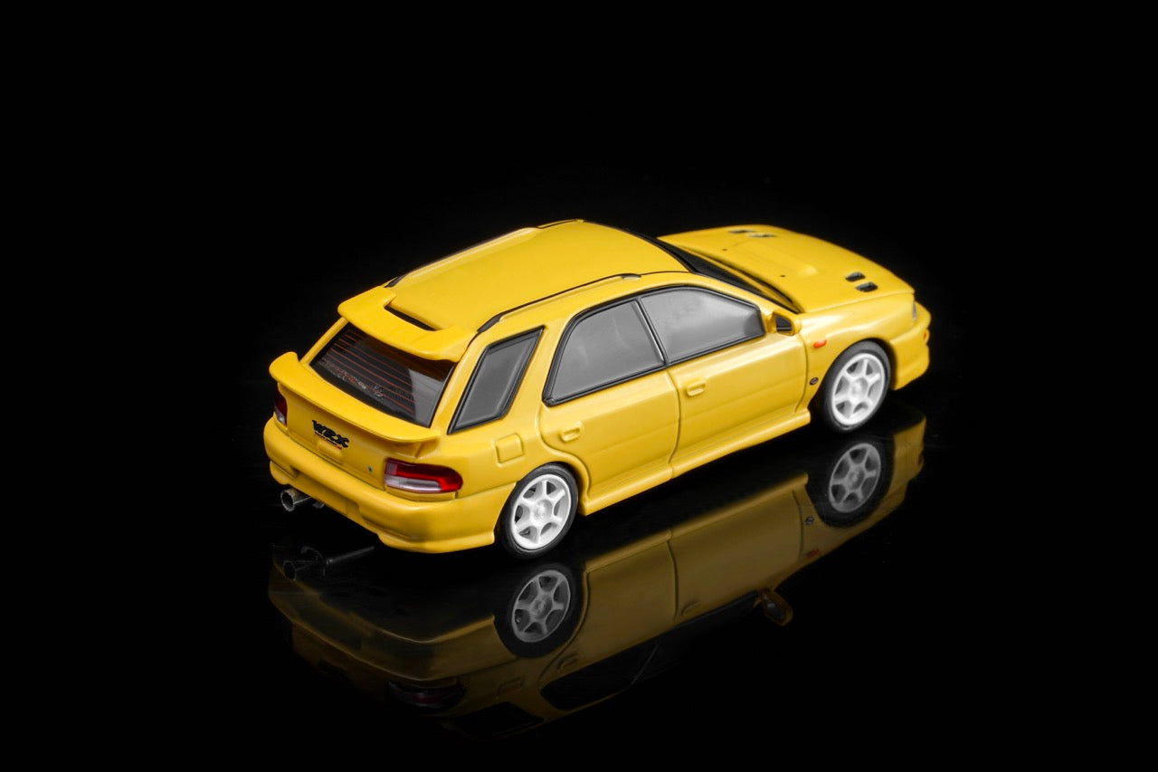 (PRE-ORDER) MOTORHELIX 1:64 SUBARU Impreza Wagon WRX STi Ver VI - Cashmere Yellow M67104