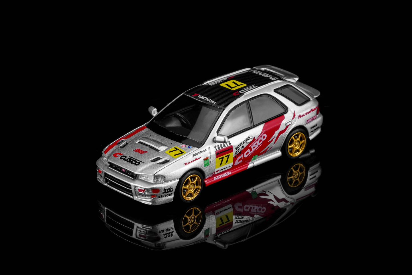 (PRE-ORDER) MOTORHELIX 1:64 Subaru Impreza Wagon WRX STi Verion VI - CUSCO Livery Silver M67109
