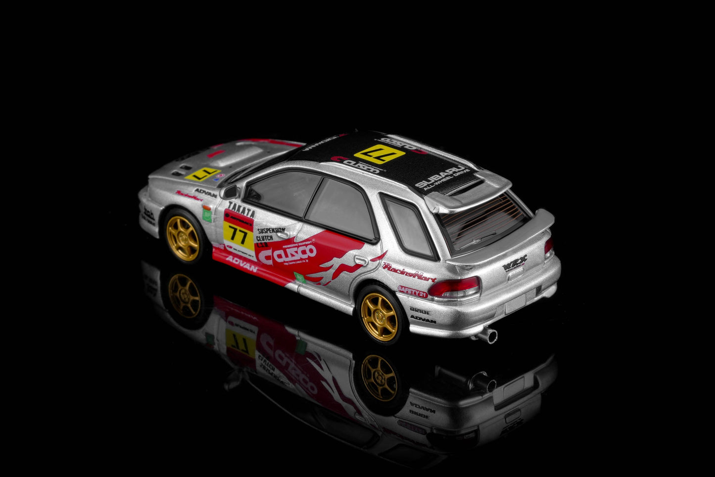 (PRE-ORDER) MOTORHELIX 1:64 Subaru Impreza Wagon WRX STi Verion VI - CUSCO Livery Silver M67109