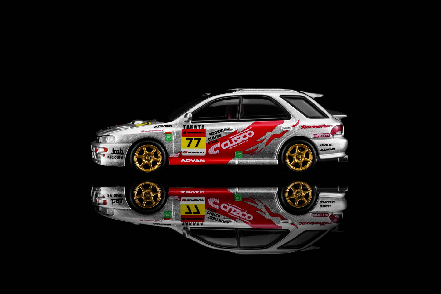(PRE-ORDER) MOTORHELIX 1:64 Subaru Impreza Wagon WRX STi Verion VI - CUSCO Livery Silver M67109