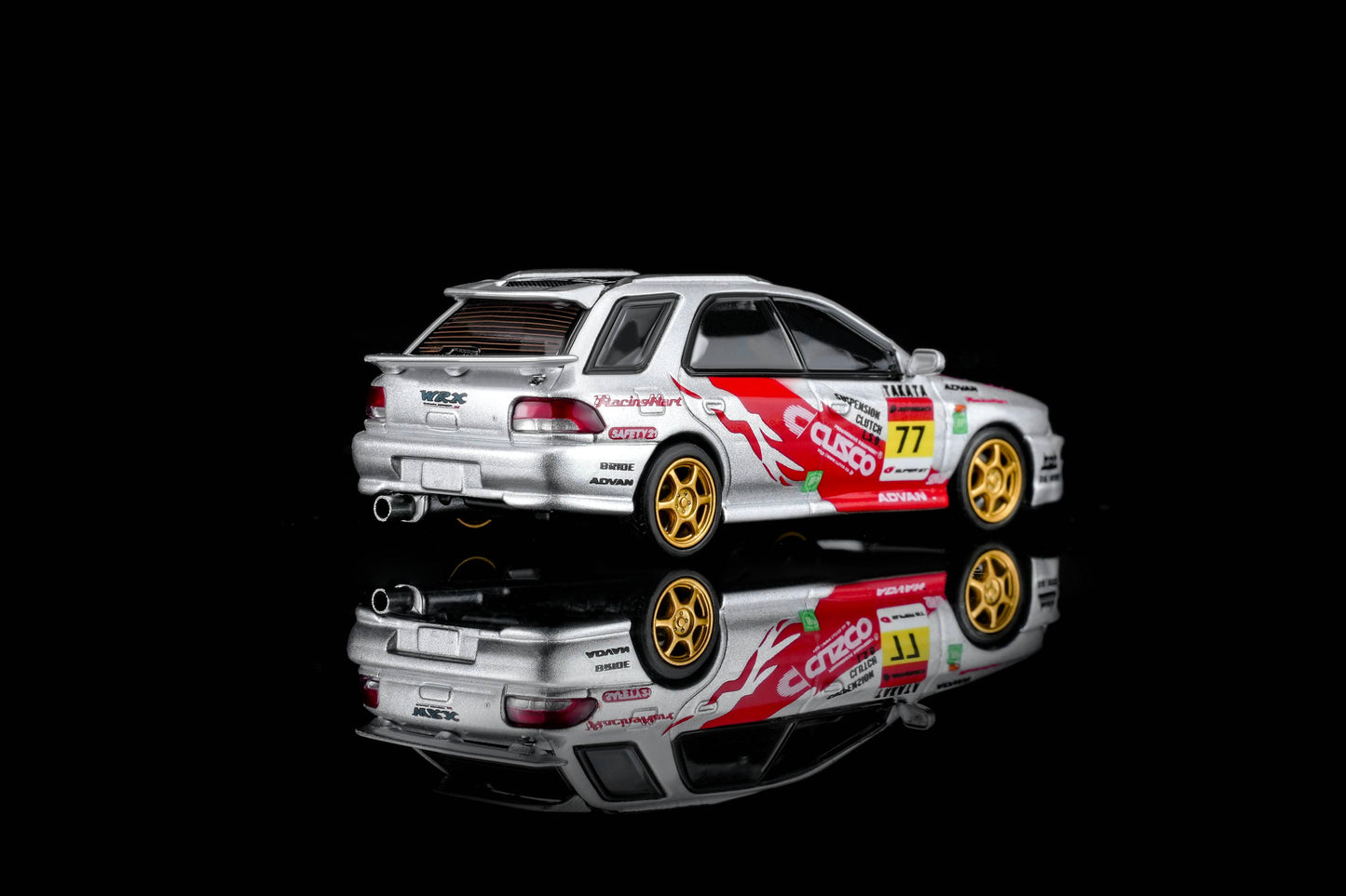 (PRE-ORDER) MOTORHELIX 1:64 Subaru Impreza Wagon WRX STi Verion VI - CUSCO Livery Silver M67109