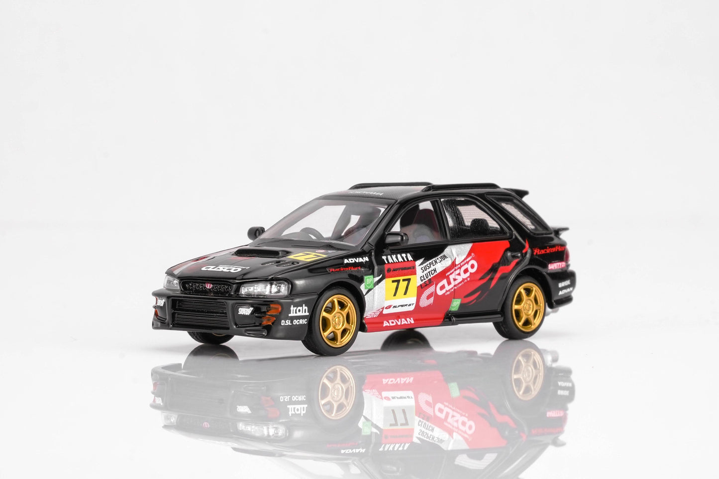 (PRE-ORDER) MOTORHELIX 1:64 Subaru Impreza Wagon WRX STi Verion VI - CUSCO Livery Black M67110