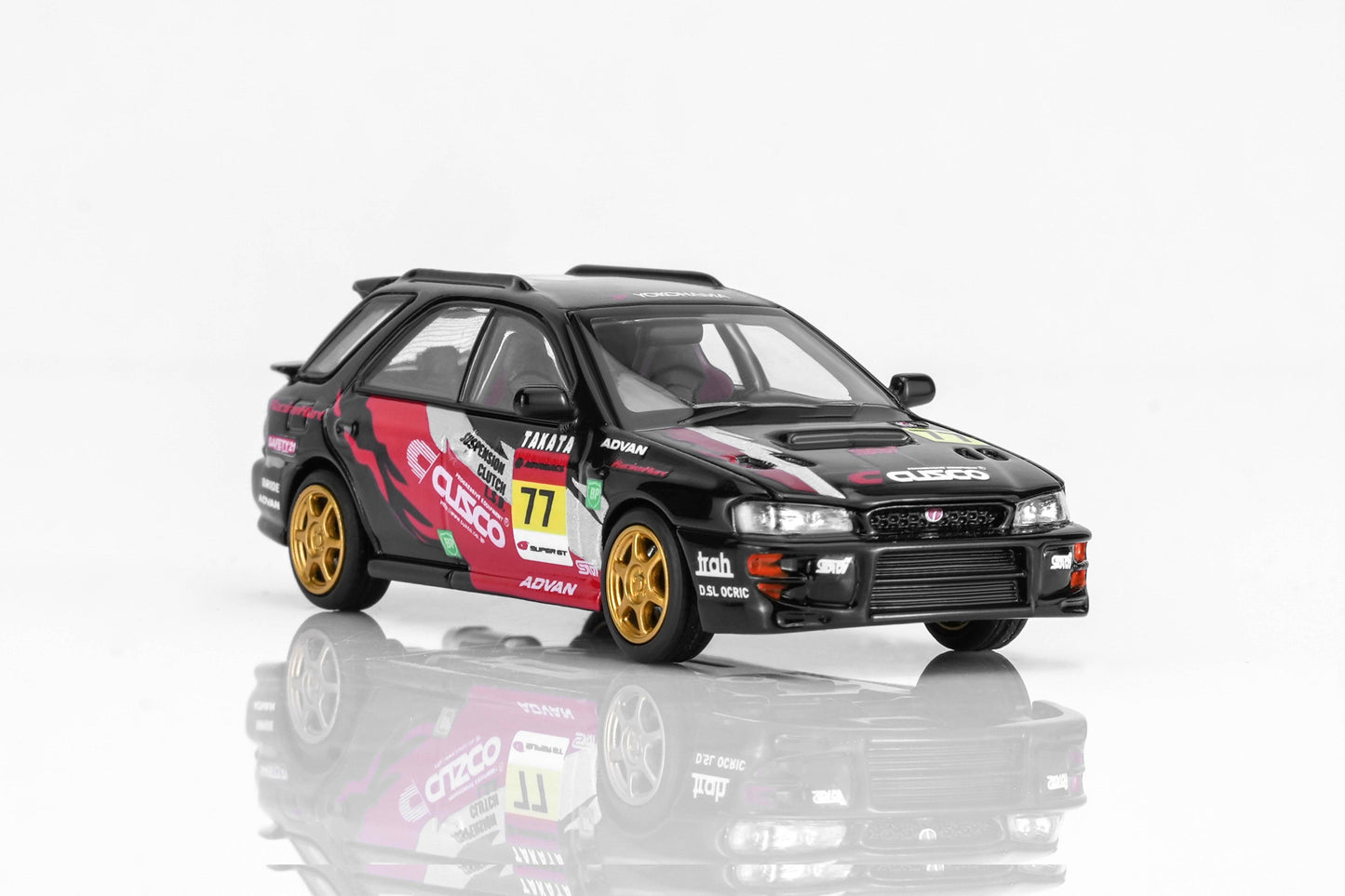 (PRE-ORDER) MOTORHELIX 1:64 Subaru Impreza Wagon WRX STi Verion VI - CUSCO Livery Black M67110