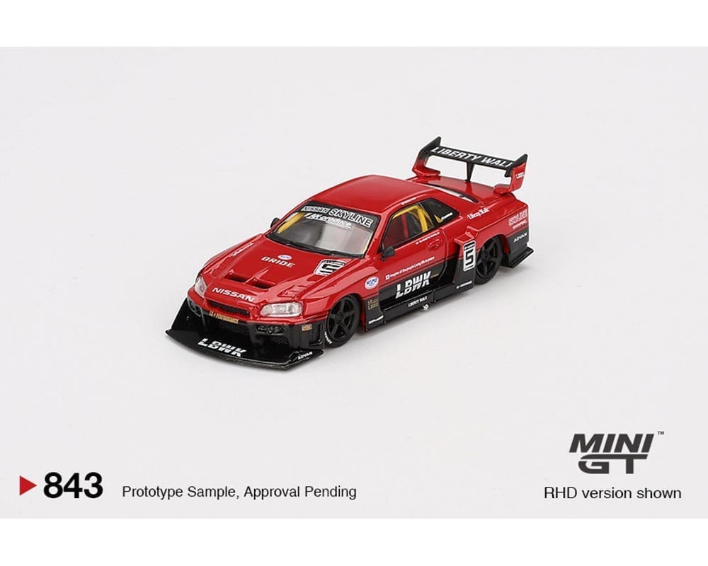(PRE-ORDER) Mini GT 1:64 Nissan LB-ER34 Super Silhouette SKYLINE – Red/Black – Limited Edition