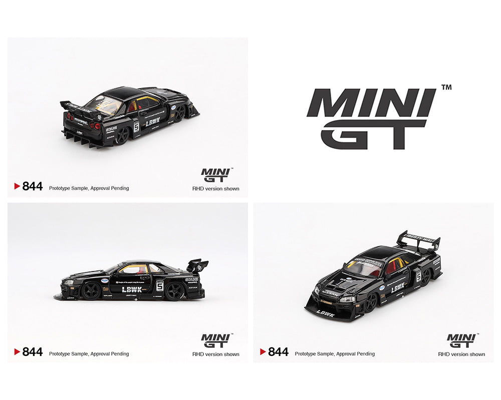 (PRE-ORDER) Mini GT 1:64 Nissan LB-ER34 Super Silhouette SKYLINE – Black