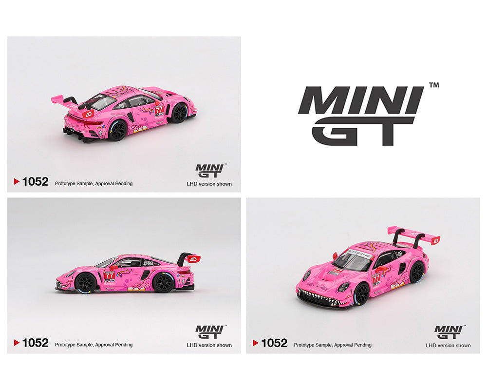 (PRE-ORDER) Mini GT 1:64 Porsche 911 GT3 R #77 AO Racing Roxy 2024 IMSA ROAD AMERICA – Mijo Exclusives