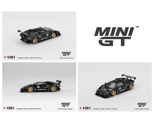 (PRE-ORDER) Mini GT 1:64 Lamborghini Countach LB-WORKS – Black – Mijo Exclusives