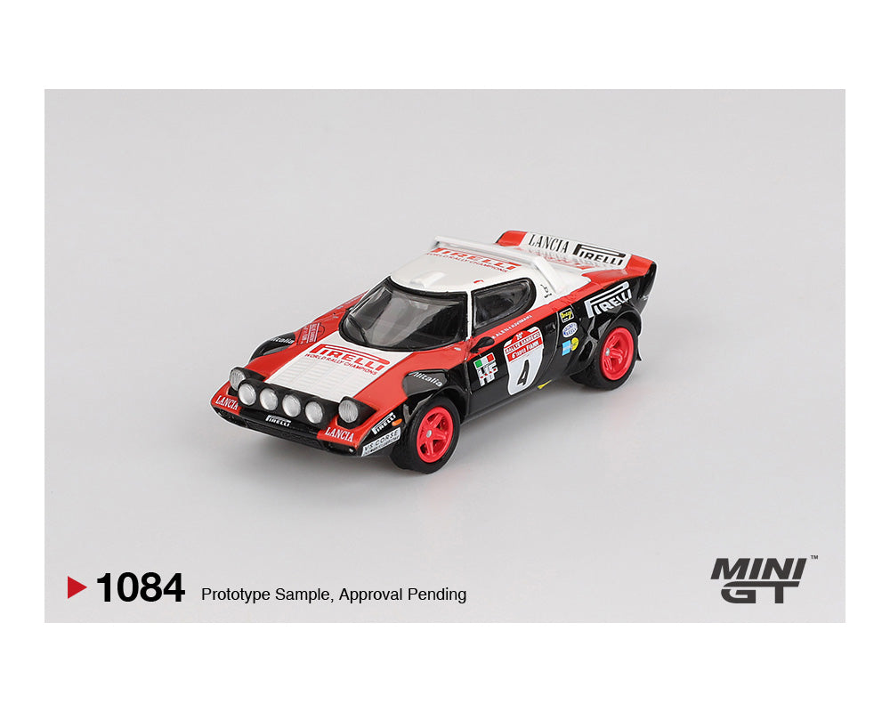 (PRE-ORDER) Mini GT 1:64 Lancia Stratos HF #4 1978 Rally Sanremo Winner