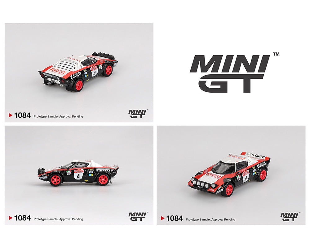 (PRE-ORDER) Mini GT 1:64 Lancia Stratos HF #4 1978 Rally Sanremo Winner