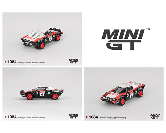 (PRE-ORDER) Mini GT 1:64 Lancia Stratos HF #4 1978 Rally Sanremo Winner