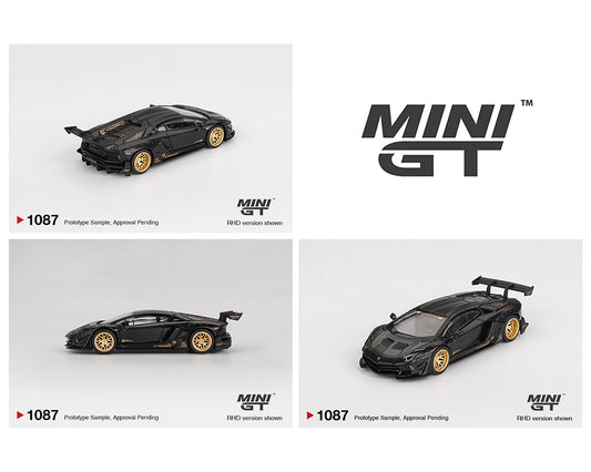 (PRE-ORDER) Mini GT 1:64 LB-WORKS Lamborghini Aventador Limited Edition – Matte Black