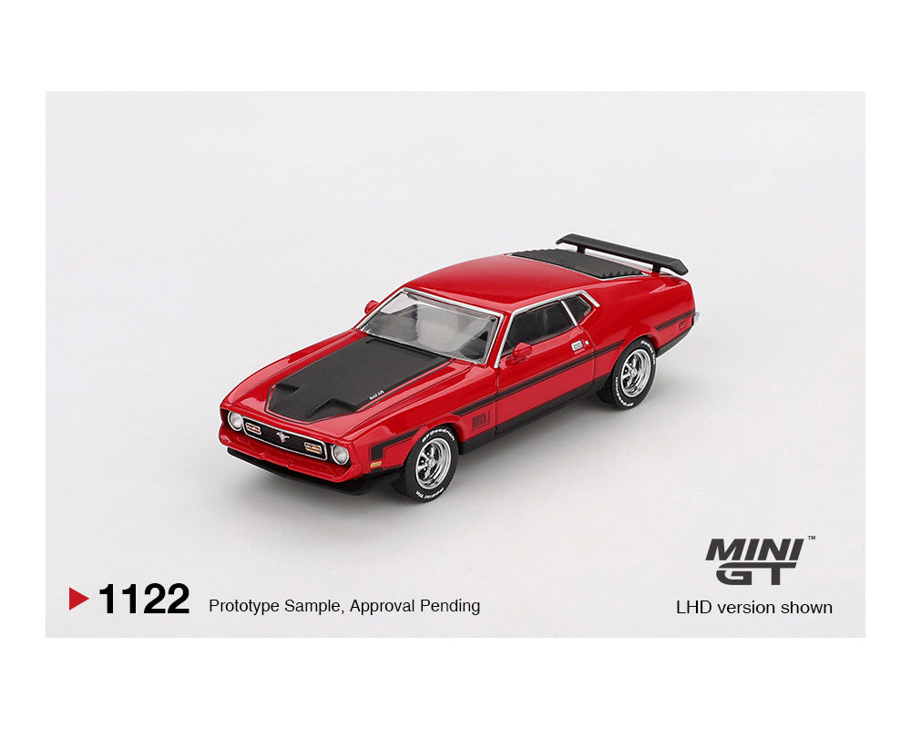 (PRE-ORDER) Mini GT 1:64 Ford Mustang Mach1 1971 – Race Red – Mijo Exclusives