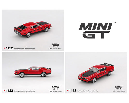 (PRE-ORDER) Mini GT 1:64 Ford Mustang Mach1 1971 – Race Red – Mijo Exclusives