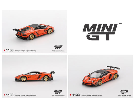 (PRE-ORDER) Mini GT 1:64 LB★WORKS Lamborghini Aventador – Orange – MDX 2025 Limited Edition