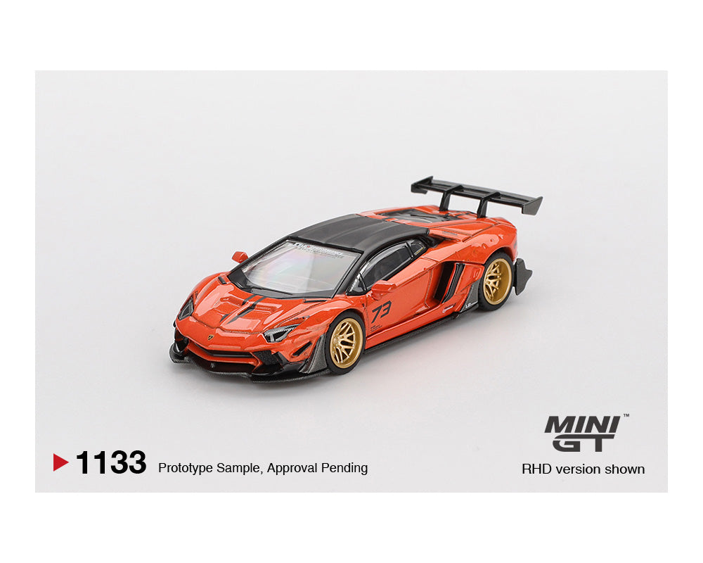 (PRE-ORDER) Mini GT 1:64 LB★WORKS Lamborghini Aventador – Orange – MDX 2025 Limited Edition
