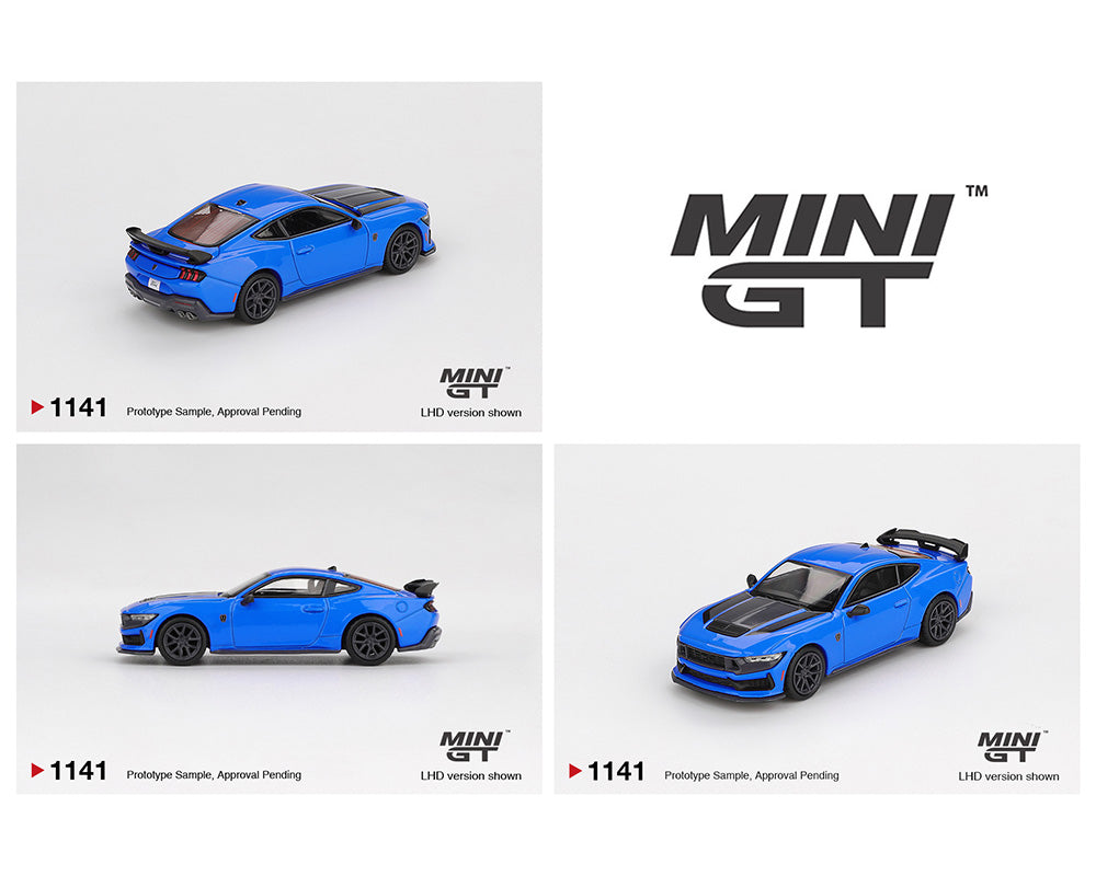 (PRE-ORDER) Mini GT 1:64 Ford Mustang Dark Horse 2024 – Grabber Blue