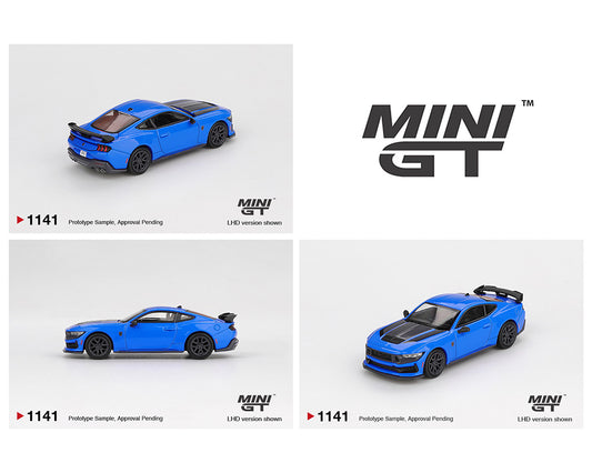 (PRE-ORDER) Mini GT 1:64 Ford Mustang Dark Horse 2024 – Grabber Blue