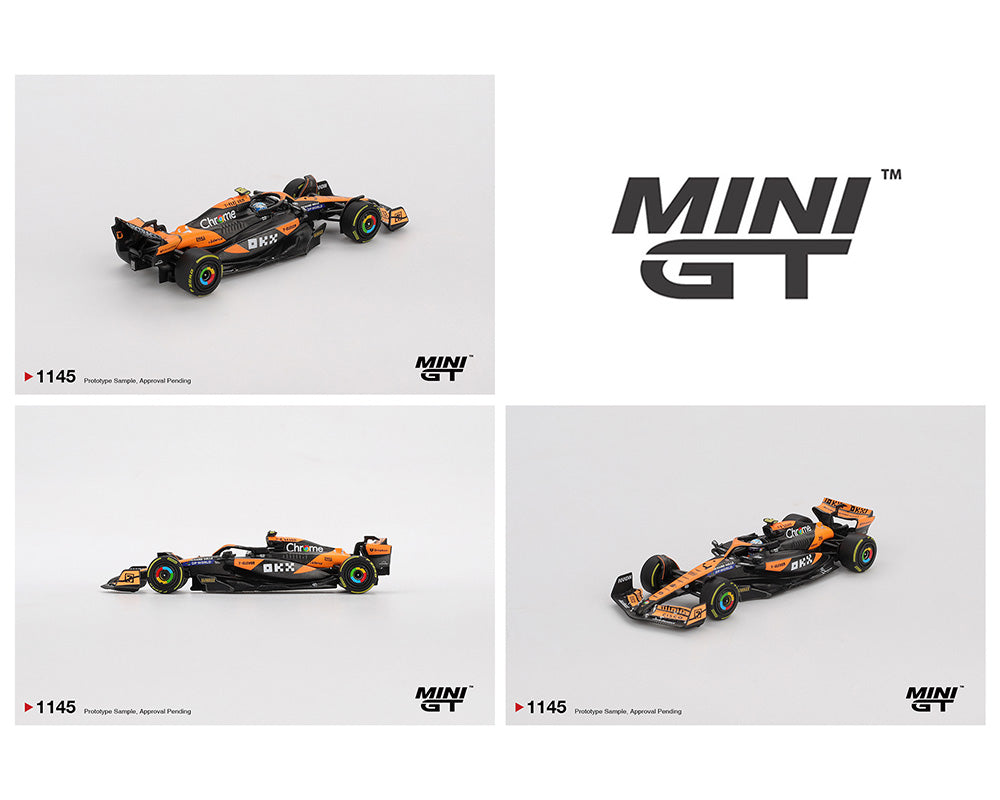 (PRE-ORDER) Mini GT 1:64 McLaren MCL38 #4 Lando Norris 2024 F1 2024 Hungarian GP 2nd Place – Black Orange