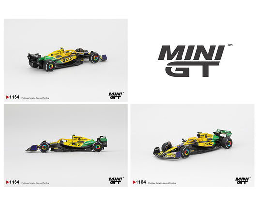 (PRE-ORDER) Mini GT 1:64 McLaren MCL38 #4 Lando Norris 2024 F1 2024 Monaco GP