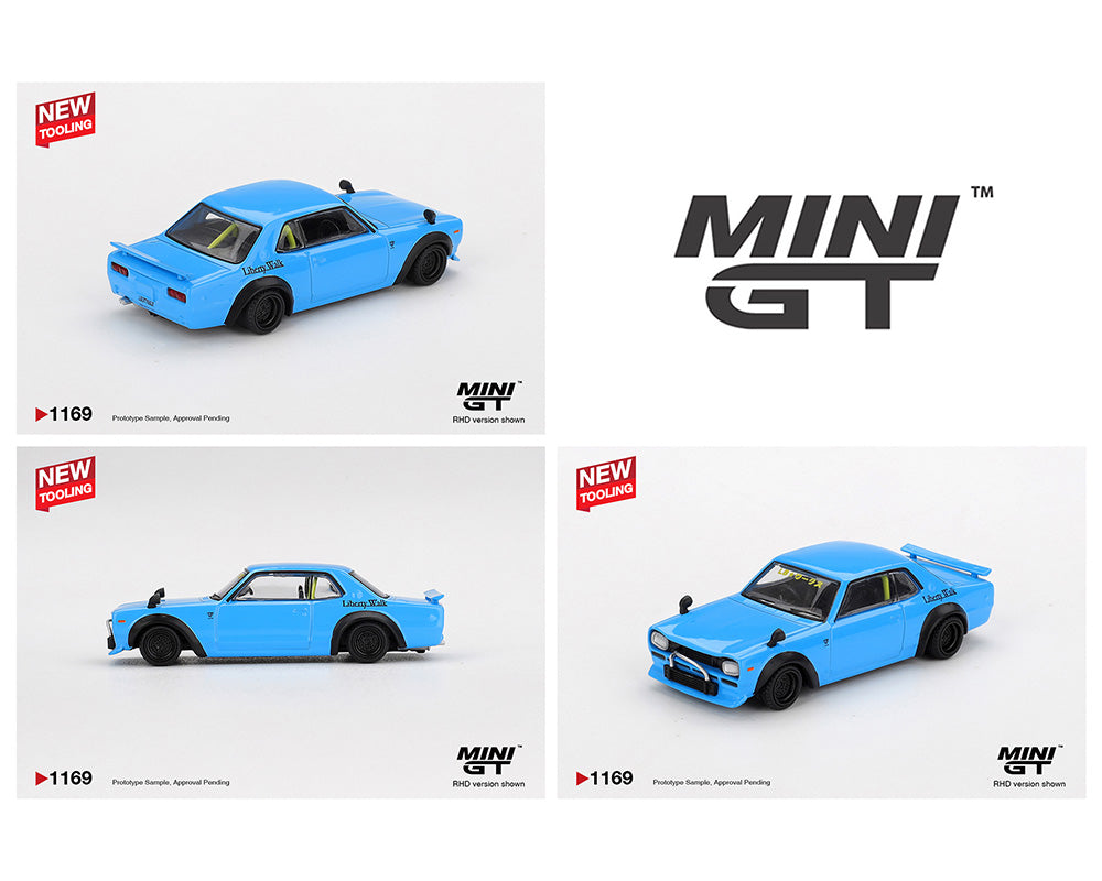 (PRE-ORDER) Mini GT 1:64 Nissan LB★Works HAKOSUKA – Baby Blue