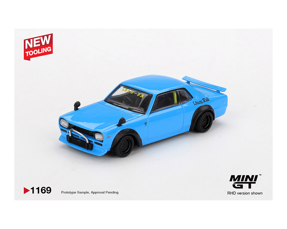 (PRE-ORDER) Mini GT 1:64 Nissan LB★Works HAKOSUKA – Baby Blue