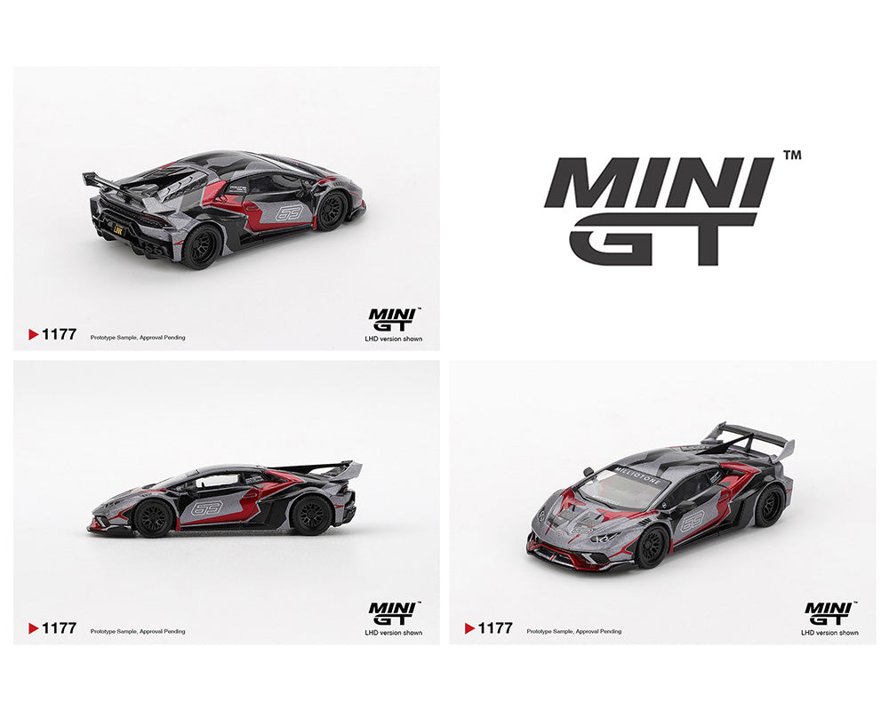 (PRE-ORDER) Mini GT 1:64 LB★WORKS Lamborghini Huracán GT RONIN – Grey