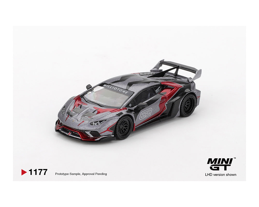 (PRE-ORDER) Mini GT 1:64 LB★WORKS Lamborghini Huracán GT RONIN – Grey