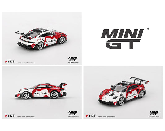 (PRE-ORDER) Mini GT 1:64 Porsche 911(992) GT3 RS Weissach RingTaxi.com