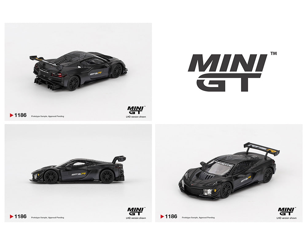(PRE-ORDER) Mini GT 1:64 Chevrolet Corvette Z06 GT3.R Road America Test car – Black