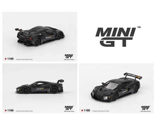 (PRE-ORDER) Mini GT 1:64 Chevrolet Corvette Z06 GT3.R Road America Test car – Black