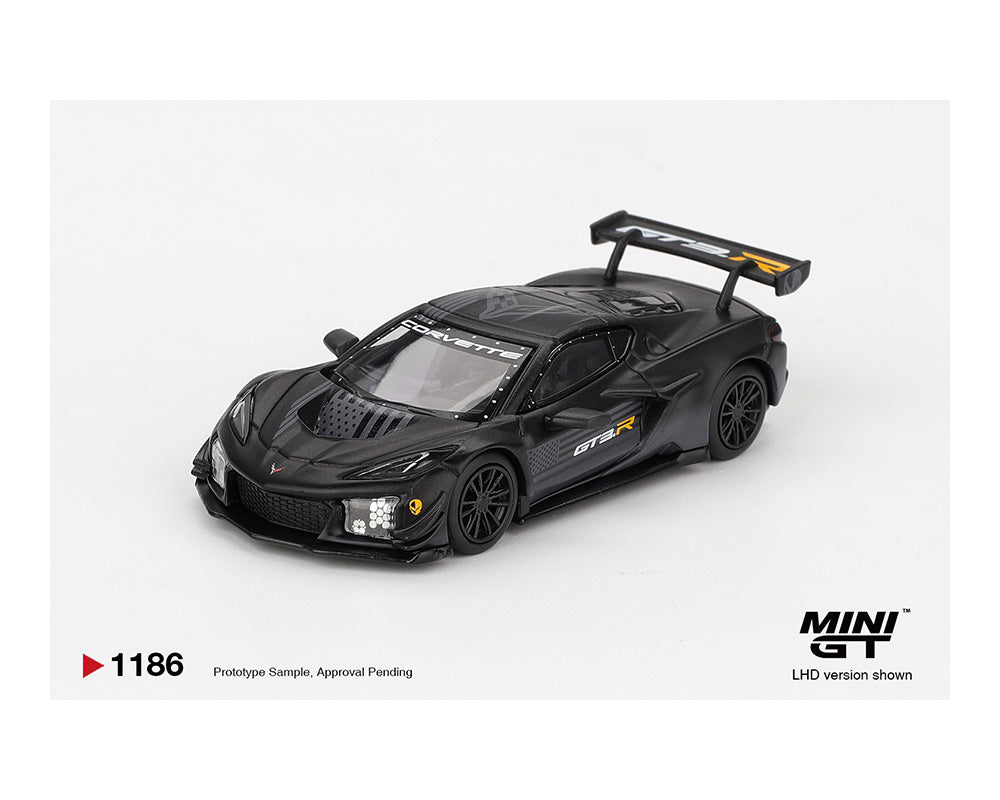 (PRE-ORDER) Mini GT 1:64 Chevrolet Corvette Z06 GT3.R Road America Test car – Black