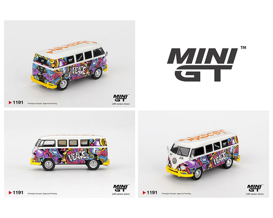 (PRE-ORDER) Mini GT 1:64 Volkswagen T1 Microbus Mizu Design – New Tooling!