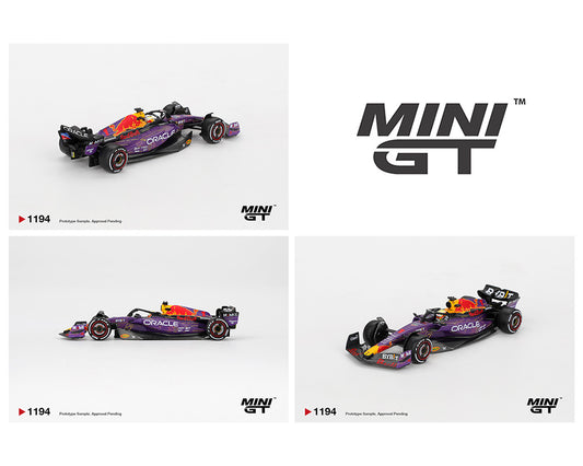 (PRE-ORDER) Mini GT 1:64 Oracle Red Bull Racing RB19 #1 Max Verstappen 2023 F1 2023 Las Vegas GP Winner