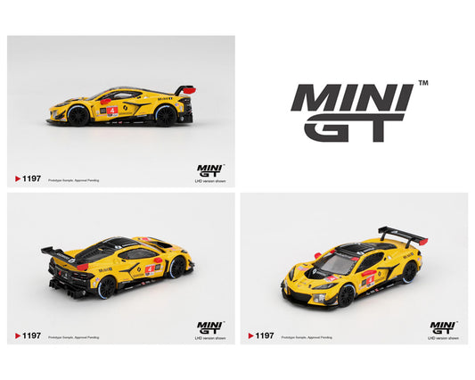 (PRE-ORDER) Mini GT 1:64 Chevrolet Corvette Z06 GT3.R #4 Corvette Racing by Pratt Miller Motorsports 2025 IMSA Daytona 24 Hrs