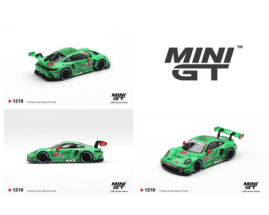 (PRE-ORDER) Mini GT 1:64 Porsche 911 GT3 R (992) #77 AO Racing 2025 IMSA Sebring 12 Hrs Class Winner