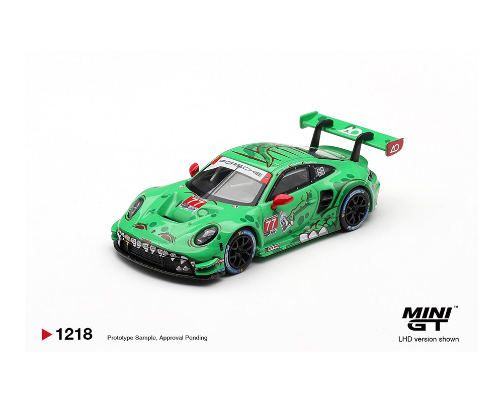 (PRE-ORDER) Mini GT 1:64 Porsche 911 GT3 R (992) #77 AO Racing 2025 IMSA Sebring 12 Hrs Class Winner