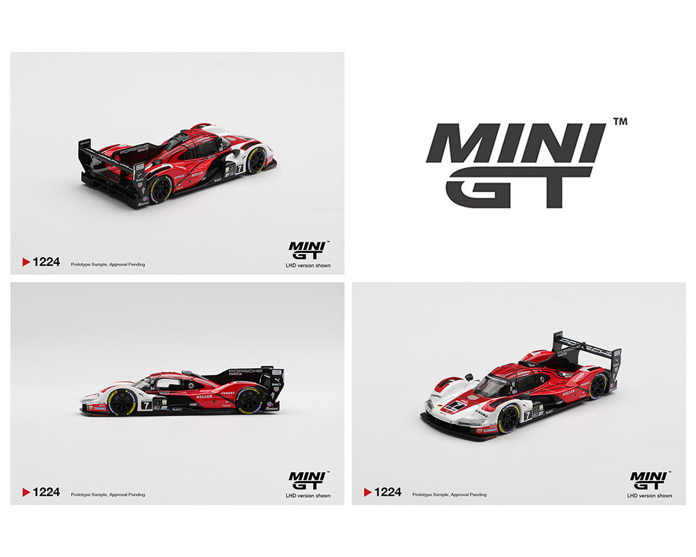 (PRE-ORDER) Mini GT 1:64 Porsche 963 #7 Porsche Penske Motorsport 2025 IMSA Daytona 24 Hrs Winner MGT01224-BL