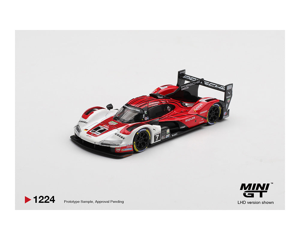(PRE-ORDER) Mini GT 1:64 Porsche 963 #7 Porsche Penske Motorsport 2025 IMSA Daytona 24 Hrs Winner MGT01224-BL