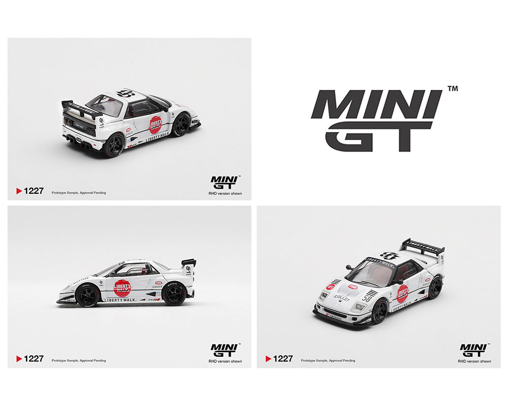 (PRE-ORDER) Mini GT 1:64 Mazda AZ-1 Liberty Walk LB40 LB-Hinomaru – White MGT01227-BL